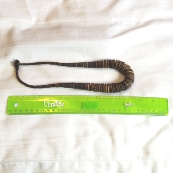 Wood Bead Statement.Necklace - Picture 5 of 5